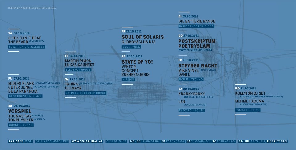 Solaris Flyer Oktober 2011 Krankypanky & Len @ Solaris
